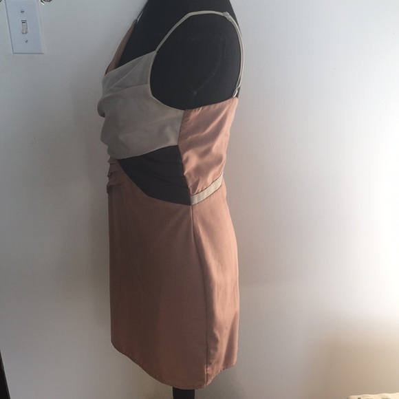 Lucca Couture peach pink layered front spaghetti strap mini dress size medium​ - Picture 5 of 8